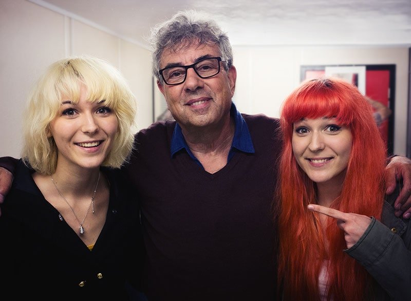 MonaLisa Twins with Graham Gouldman at Wickham Festival 2015, UK