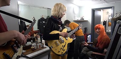 MonaLisa Twins in the Dressing Room of Half Moon, Putney, London