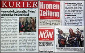 NÖN, Kurier and Kronen Zeitung write Wittau Live Concert announcements