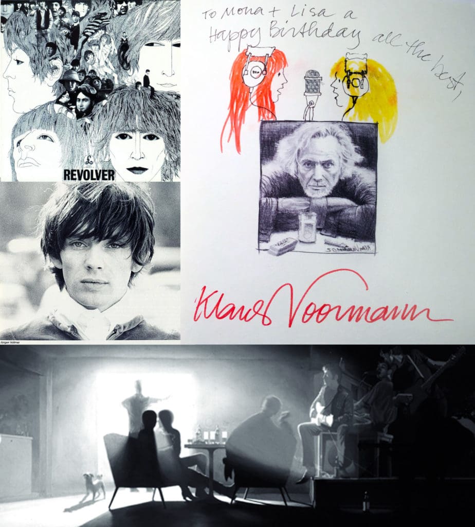 A personalised drawing for the MonaLisa Twins by artist and musician Klaus Voormann