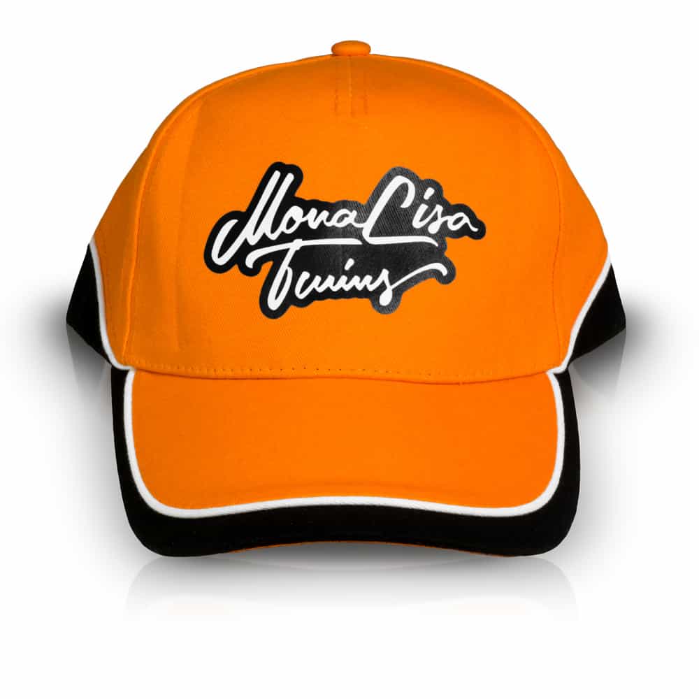 MonaLisa Twins Orange Baseball Cap Hat side front