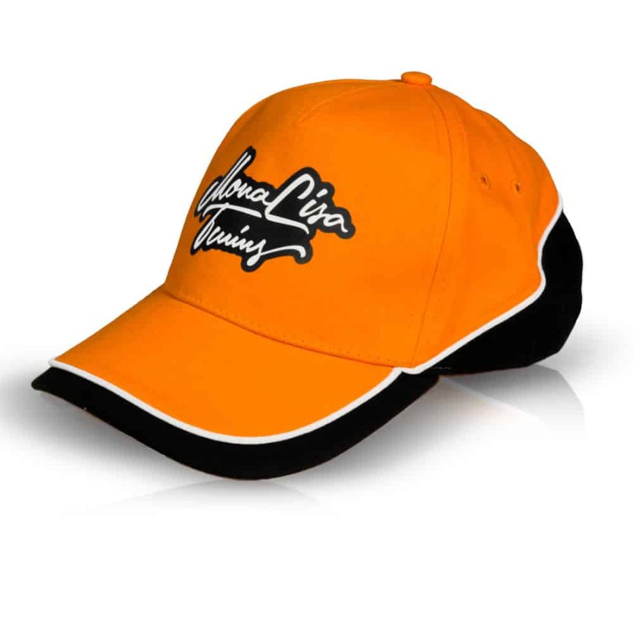 MonaLisa Twins Orange Baseball Cap Hat side left