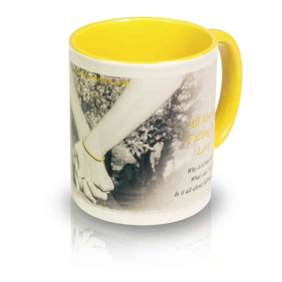 Coffee Mug "All About Falling In Love" Angle View
