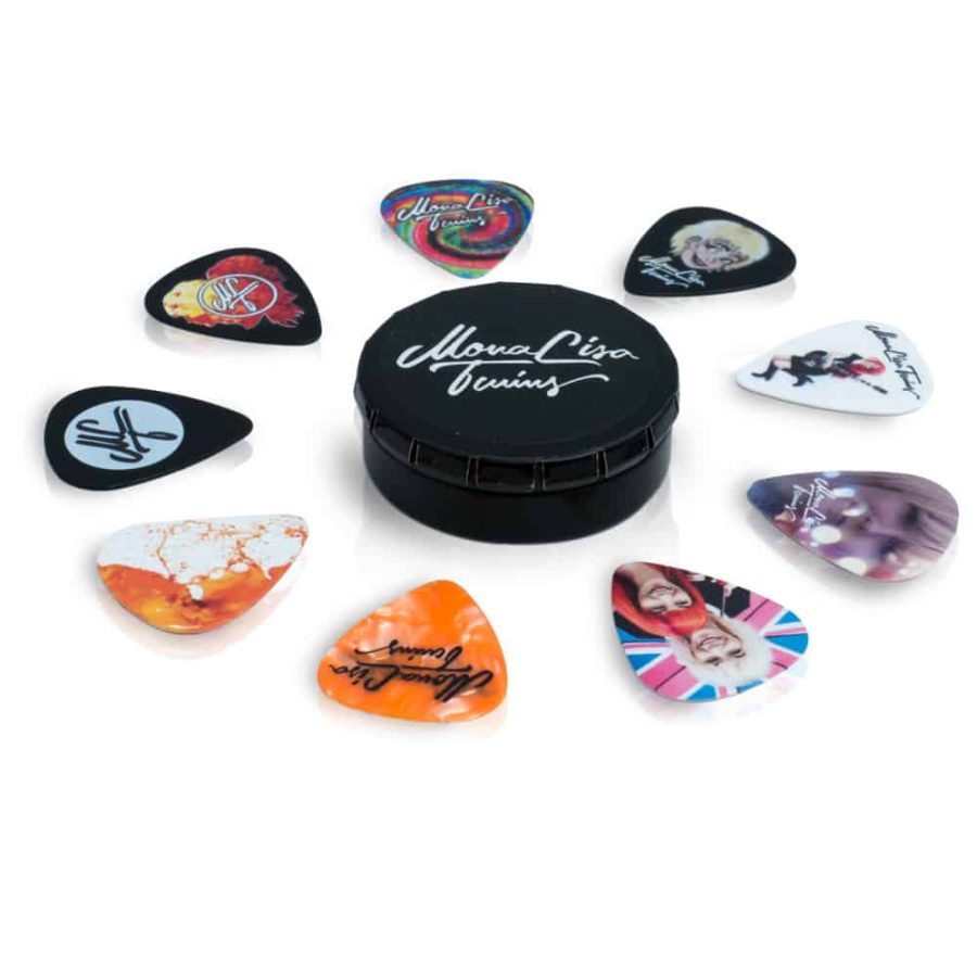 Guitar Pick Set – 9 Designs in Tin Box