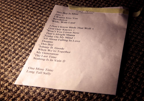 Set List.