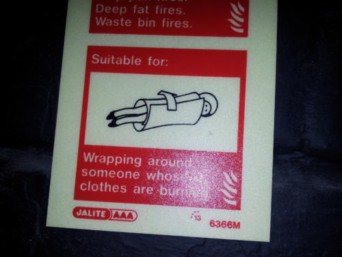 In case of fire, turn yourself into a burrito.