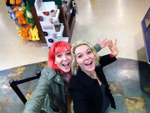 Got a selfie stick. I know.