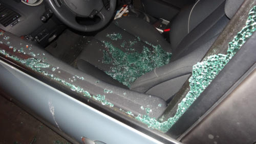 Ouch! Sat Nav gone.