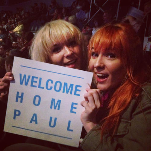 At the Paul McCartney Show in Liverpool.