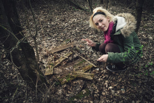 The remainders of what used to be our "hideout" in the woods