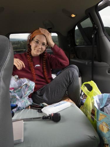 Back in the van