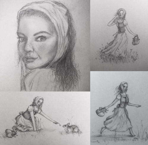 "Gipsy Girl" by Lisa, Pencil, 2011