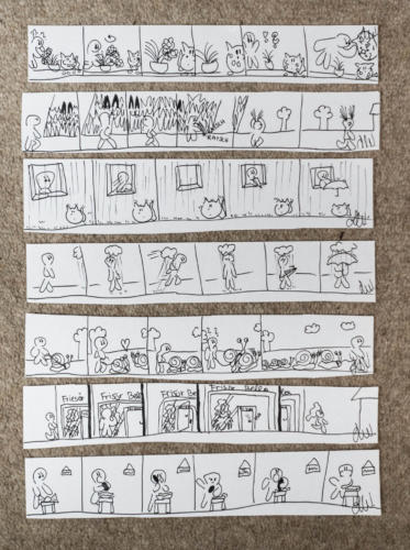 "James and Karli" Comic Strips by Lisa, Pen, 2008 (age 13)