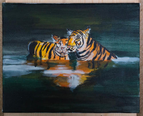 "Cuddles" by Lisa, Acrylic, 2007 (age 12)