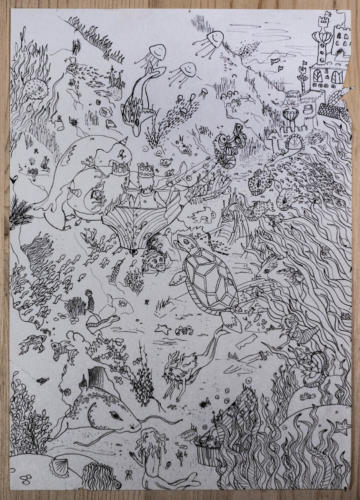 "Where's Qualli" by Lisa, Ballpen, 2011 (age 16)