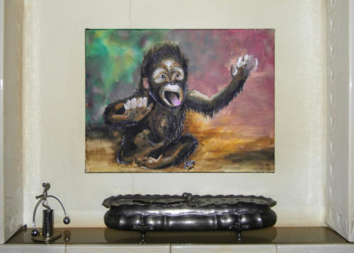 "Gift for Grandpa" by Lisa, Acrylic, 2009 (age 15)